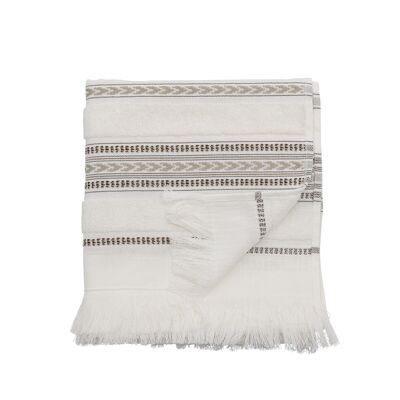 Lovina Towel, White, Cotton - (L100xW50 cm)