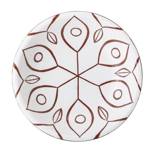 Ulrik Bowl, White, Terracotta - (D30,5xH8 cm)