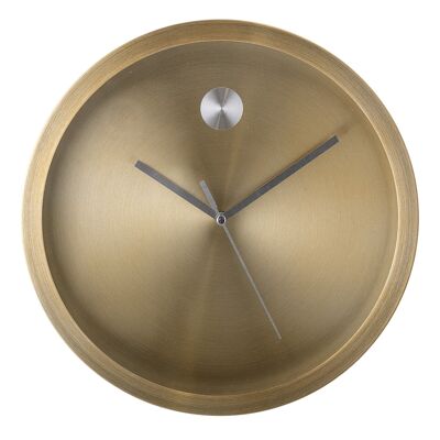 Reloj de Pared, Latón, Aluminio - (D25xW4 cm)