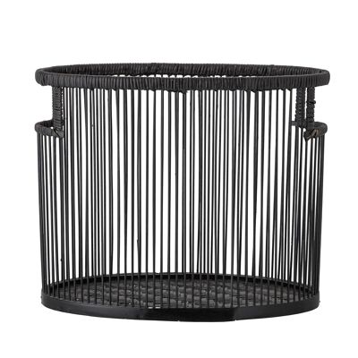 Julin Basket, Black, Bamboo - (L36xH28xW18 cm)