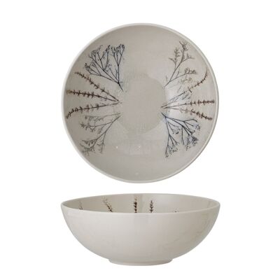 Bea Salad Bowl, Nature, Stoneware - (D30,5xH11 cm)