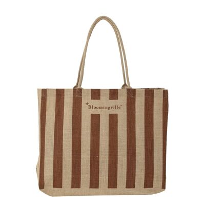 Bergamo Shopping Bag, Brown, Jute - (L38xH49xW10,5 cm)