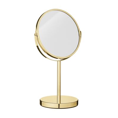 Specchio Milde, Oro, Metallo - (D20xH35 cm)
