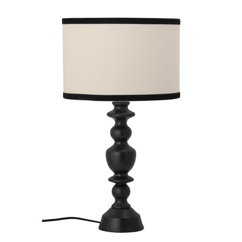 Sela Table lamp, Black, Rubberwood - (D30xH51 cm)