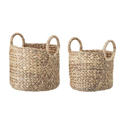 Cesta Tavrin, Naturaleza, Jacinto de agua - (D28xH32 / D32xH34 cm, Juego de 2)