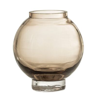 Vase Kojo, Marron, Verre - (D10xH12,5 cm)