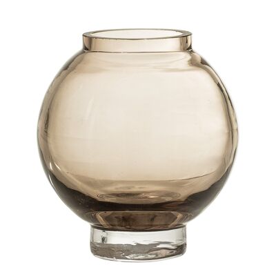 Kojo Vase, Brown, Glass - (D10xH12,5 cm)