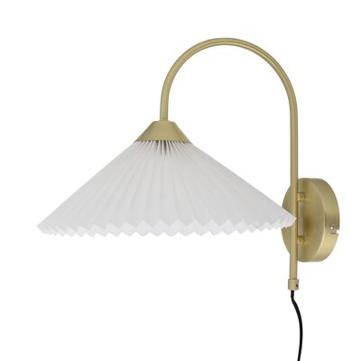 Firdes Lampada da parete, bianco, lino - (L38,5xH36xW30 cm)