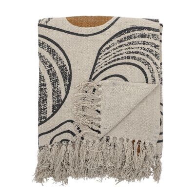 Giano Throw, Nature, Recycled Cotton - (L160xW130 cm)