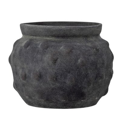 Lisen Deco Flowerpot, Black, Terracotta - (D28xH21,5 cm)