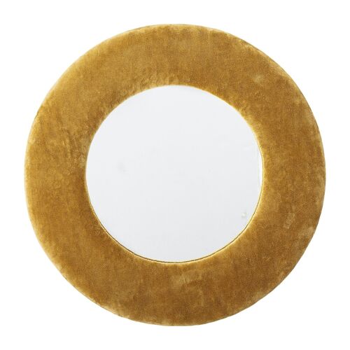 Zoyla Mirror, Yellow, Cotton - (D40xW2,5 cm)