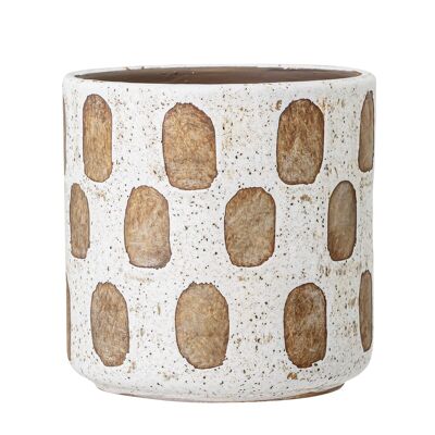 Avo Deco Flowerpot, White, Terracotta 2. - (D12xH12 cm)