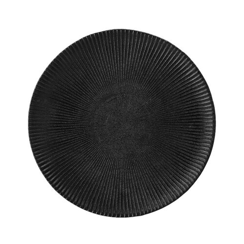 Neri Plate, Black, Stoneware - (D23 cm)