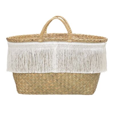 Basket, Nature, Seagrass - (L50xH28xW35 cm)