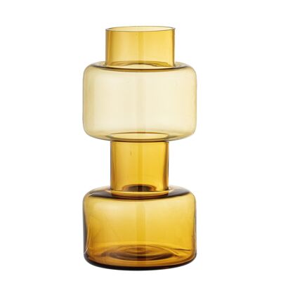 Benette Vase, Yellow, Glass - (D10xH20 cm)