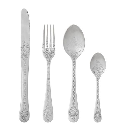 Viana Cutlery, Silver, Stainless Steel - (L23xW4,5 cm, Set of 4)