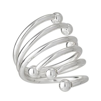 Palina Napkin Ring, Silver, Stainless Steel - (D4,5xW5,5 cm, Pack of 4)