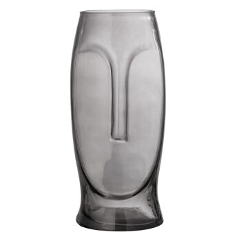 Vase Ditta, Gris, Verre - (D14,5xH30 cm) 1