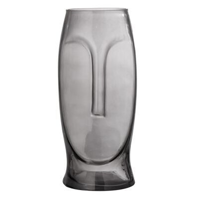Ditta Vase, Grey, Glass - (D14,5xH30 cm)