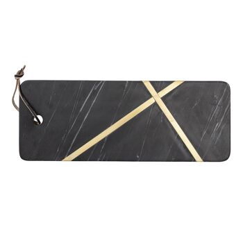 Planche à découper Elsi, noir, marbre - (L40,5xH1,5xl15,5 cm) 1
