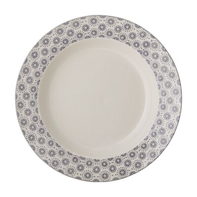Elsa Pasta Plate, Grey, Stoneware - (D28xH4 cm)