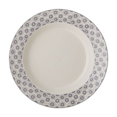 Elsa Pasta Plate, Grey, Stoneware - (D28xH4 cm)