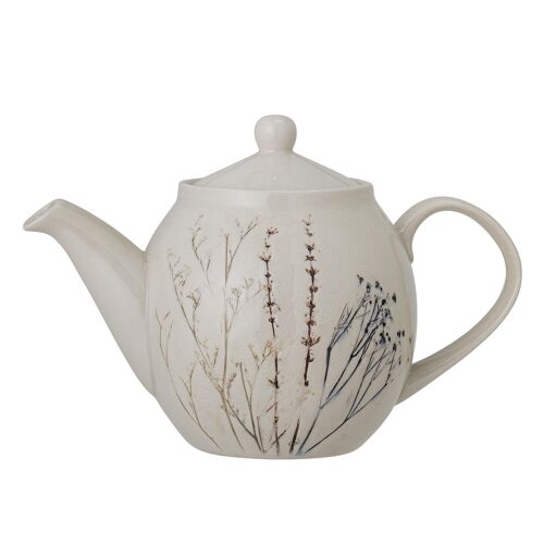 Bea Teapot, Nature, Stoneware - (D13,5xH17 cm)