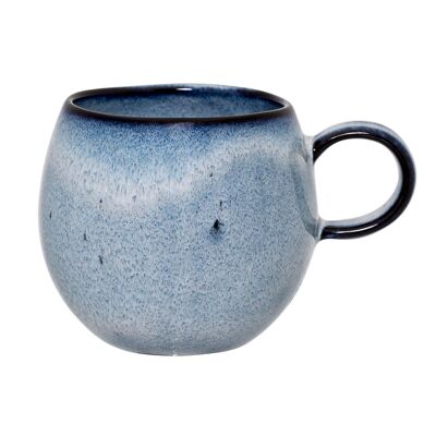 Sandrine Cup, Blue, Stoneware - (D8,5xH8 cm)