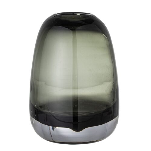Adjo Vase, Grey, Glass - (D12,5xH17,5 cm)