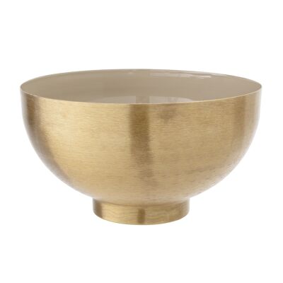 Ferdinan Bowl, Brown, Metal - (D28xH16 cm)
