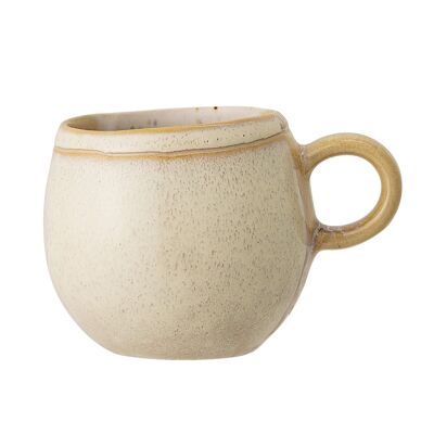 April Mug, Yellow, Stoneware - (D9xH8 cm)