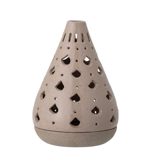 Godwin Votive, Brown, Stoneware - (D10,5xH16 cm)