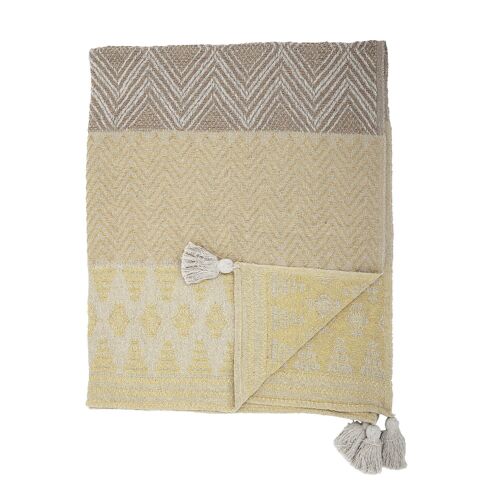 Nome Throw, Gold, Recycled Cotton - (L160xW130 cm)