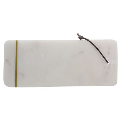 Jotkirn Cutting Board, White, Marble - (L37xW15 cm)
