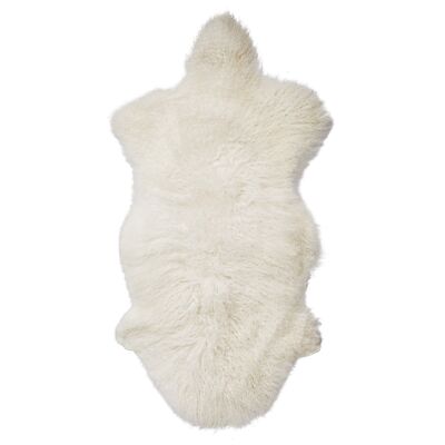 Nanu Skin, Weiß, Mongolisches Lammfell - (L90xB50 cm)