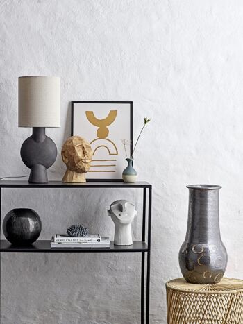 Gorm Deco Vase, Noir, Terre Cuite - (D24xH47 cm) 2