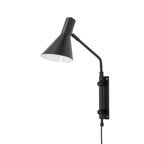 Edil Wall Lamp, Black, Metal - (L40xH45xW15 cm)