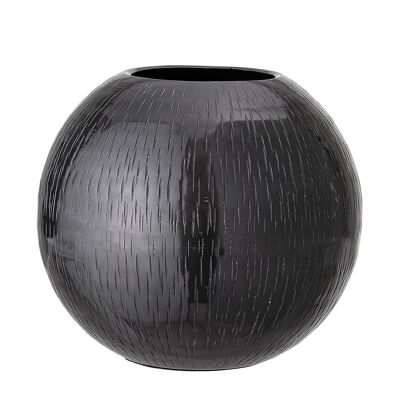 Torvald Vase, Black, Metal - (D20xH17 cm)