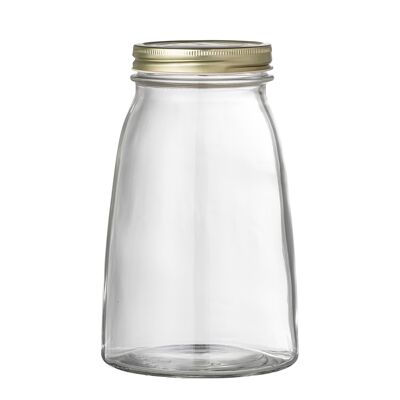 Soma Jar w/Lid, Clear, Glass - (D12xH21 cm)