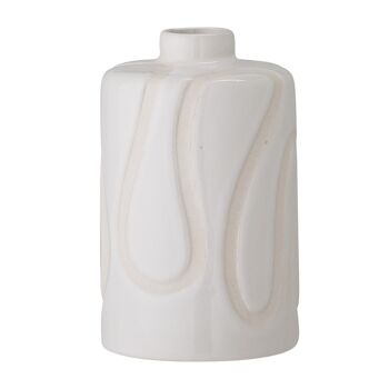 Vase Elice, Blanc, Grès - (D9xH13 cm) 1