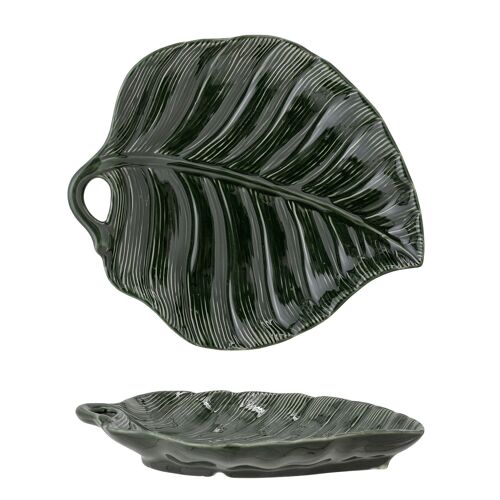 Savanna Plate, Green, Stoneware - (L25,5xH4xW22,5 cm)