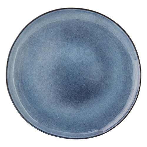 Sandrine Plate, Blue, Stoneware - (D28,5 cm)