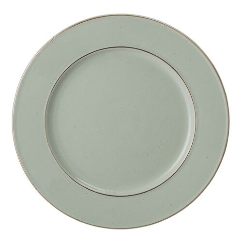 Spring Plate, Green, Stoneware - (D25 cm)