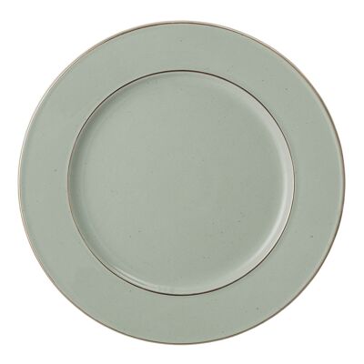 Spring Plate, Green, Stoneware - (D25 cm)