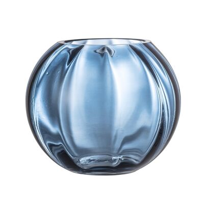 Abas Vase, Blau, Glas - (D18xH15 cm)