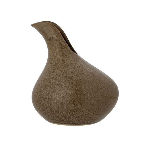 Amina Vase, Brown, Stoneware - (L16xH18xW14 cm)