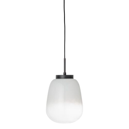 Ece Pendant Lamp, White, Glass - (D25xH34 cm)