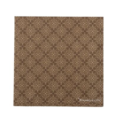 Serviette Vishal, Marron, Papier - (L33xW33 cm, Paquet de 20)