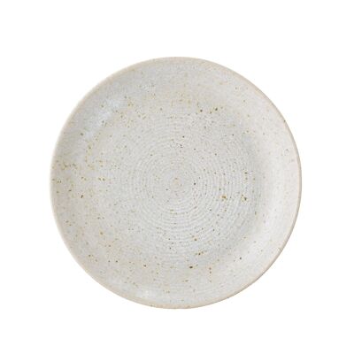 Taupe Plate, Grey, Stoneware - (D16xH1,5 cm)
