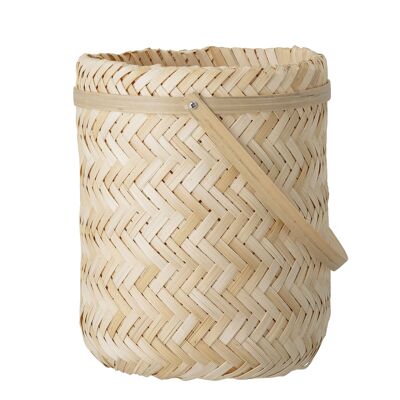 Basket, Nature, Bamboo - (D16xH20 cm)